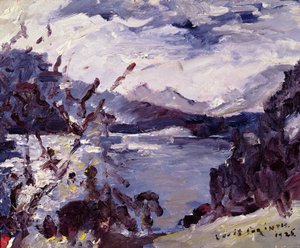 Lac Walchen entouré de montagnes, 1925 - Lovis Corinth